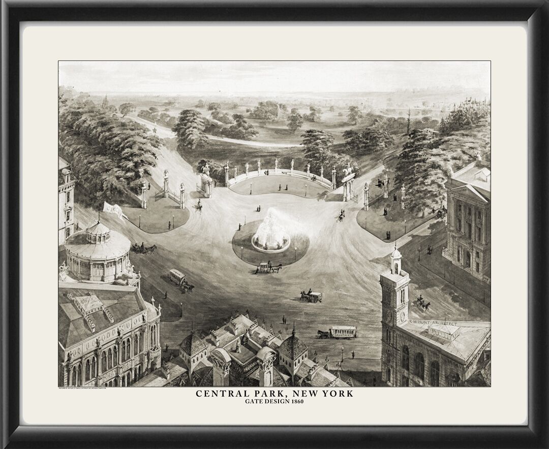 New York City NY - Central Park Gate Design 1860