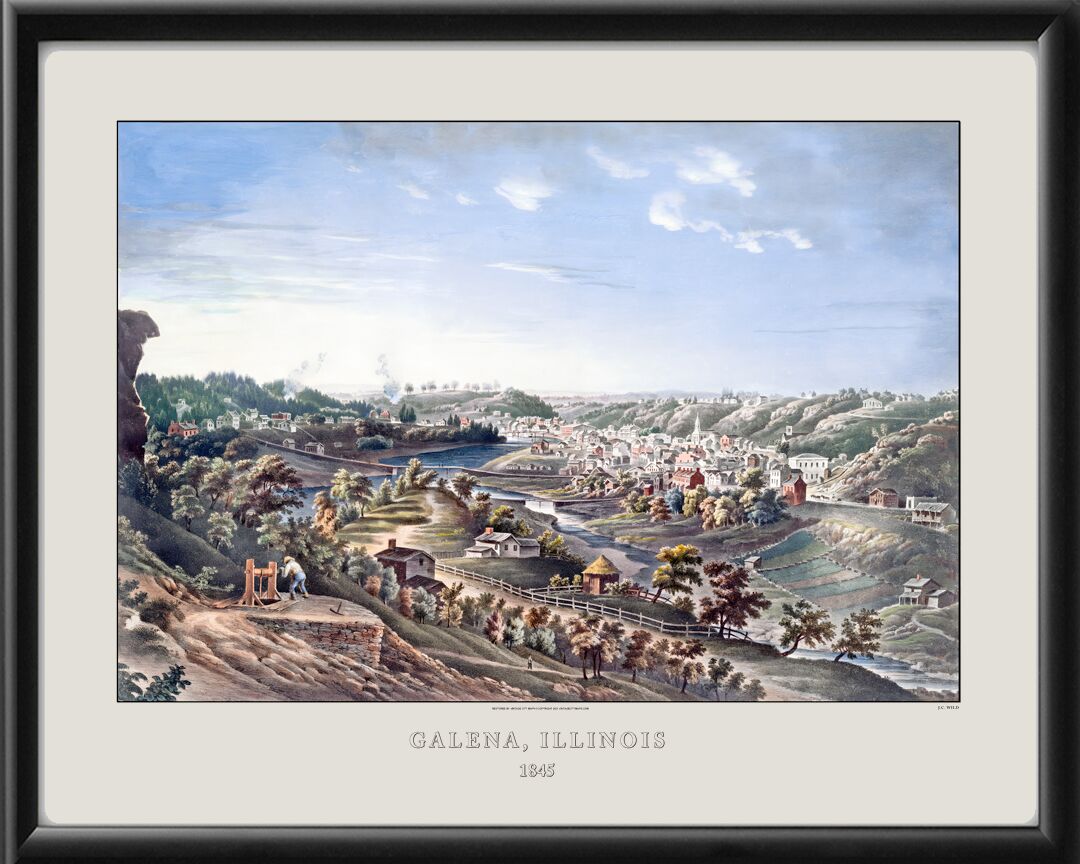 Galena IL 1845 John Caspar Wild TM