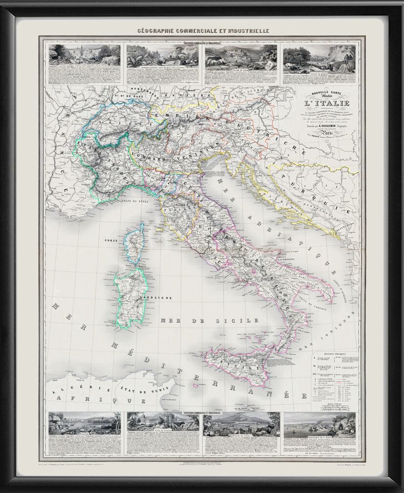 Map of Italy 1863