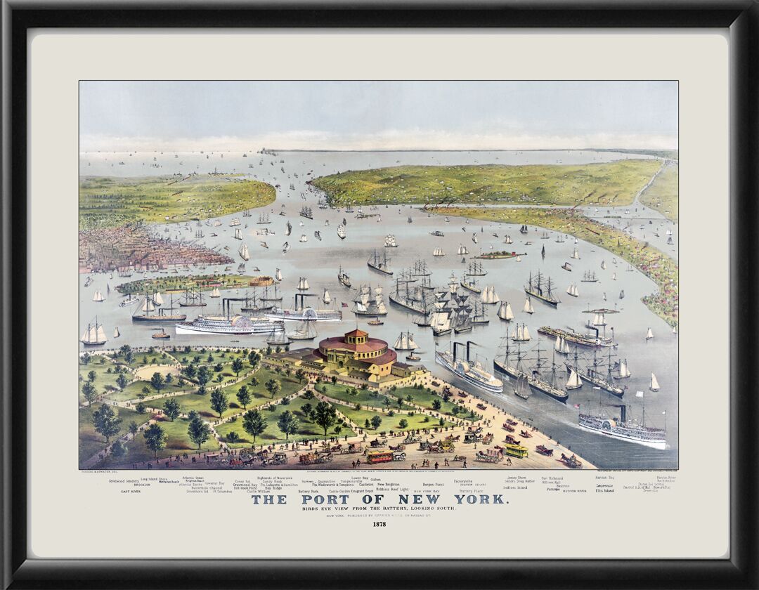 New York City NY 1878 - Port of NY
