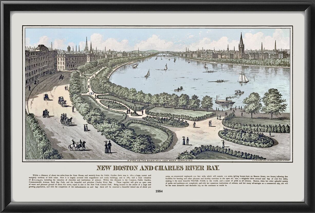 New Boston and Charles River Bay 1884