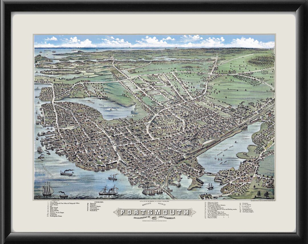 Portsmouth NH 1877 (Color)