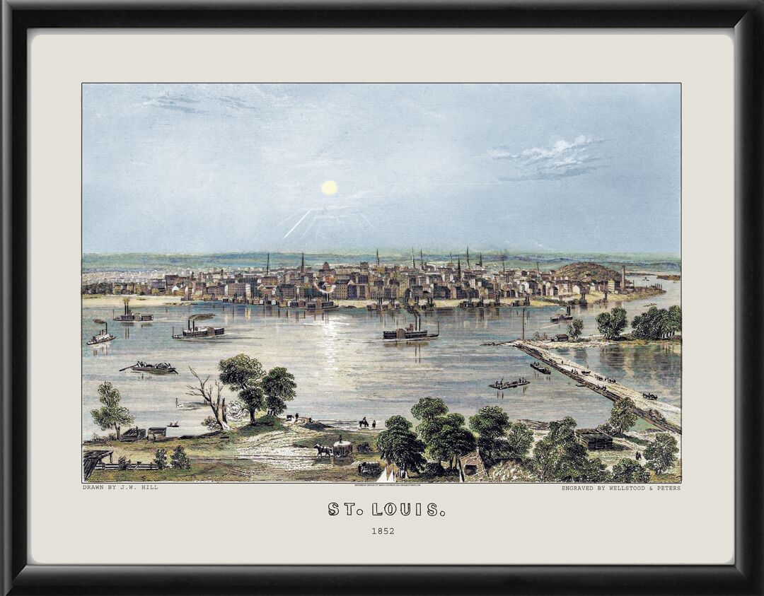 St Louis MO 1852 color map