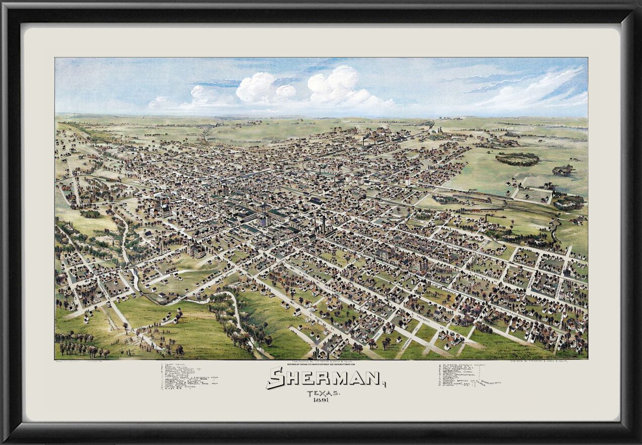 Sherman TX 1891 (Color)