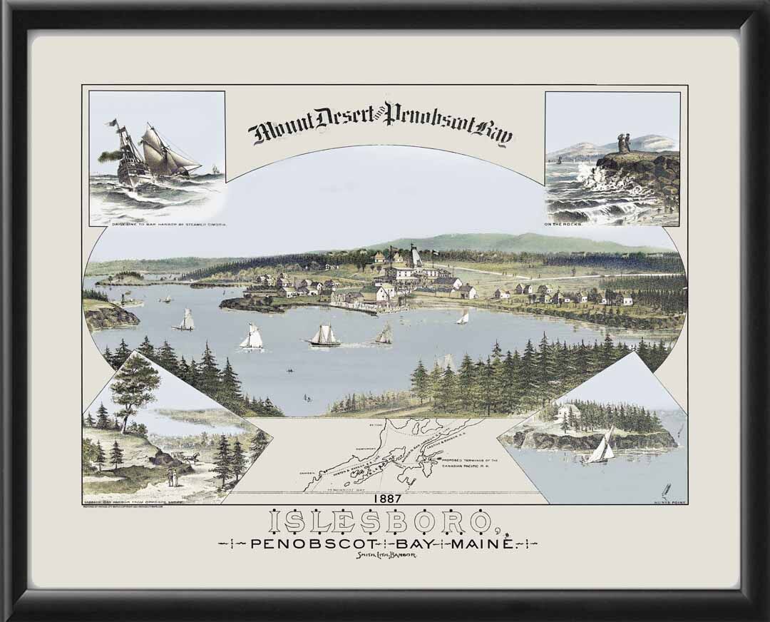 Isleboro Penobscot ME 1887 (Color)