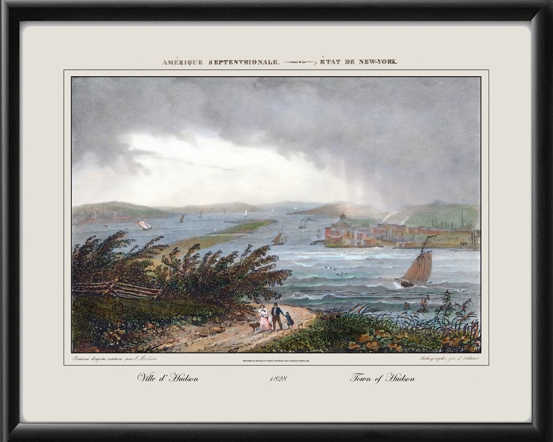 Hudson NY Jacques Milbert 1828 TM