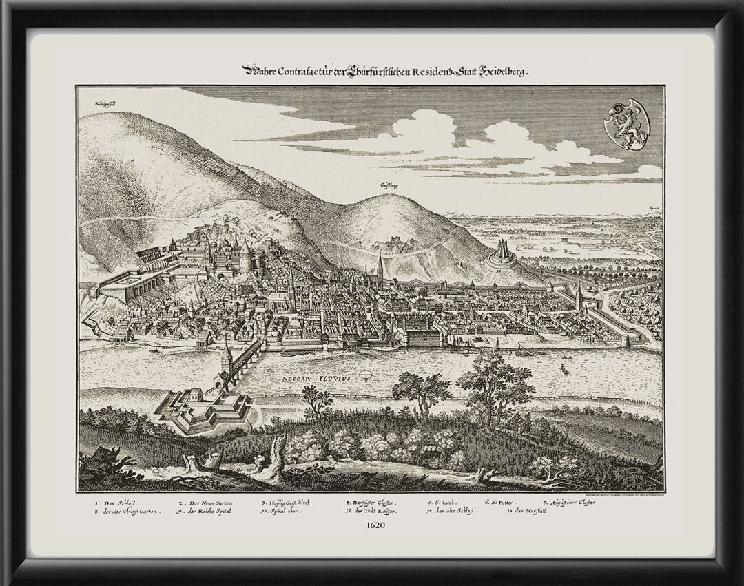 Heidelberg Germany Matthaeus Merian 1620 TM