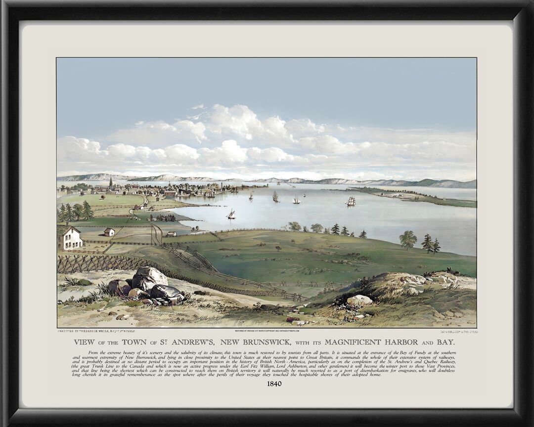 St. Andrews NB Canada 1840 (Color)