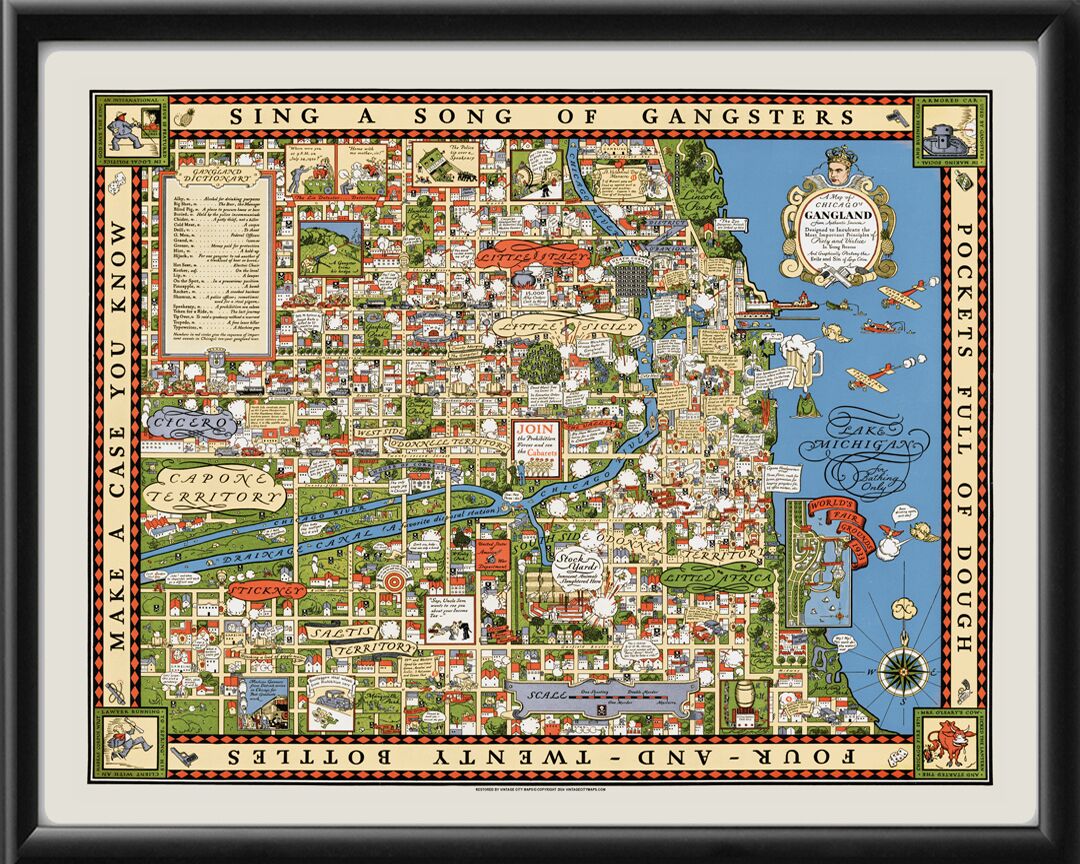 Map of Chicago's Gangland 1831