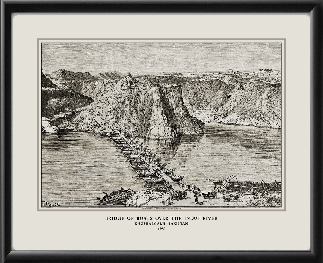 Kushalgarh, Pakistan, 1895 - The Bridge of Boats