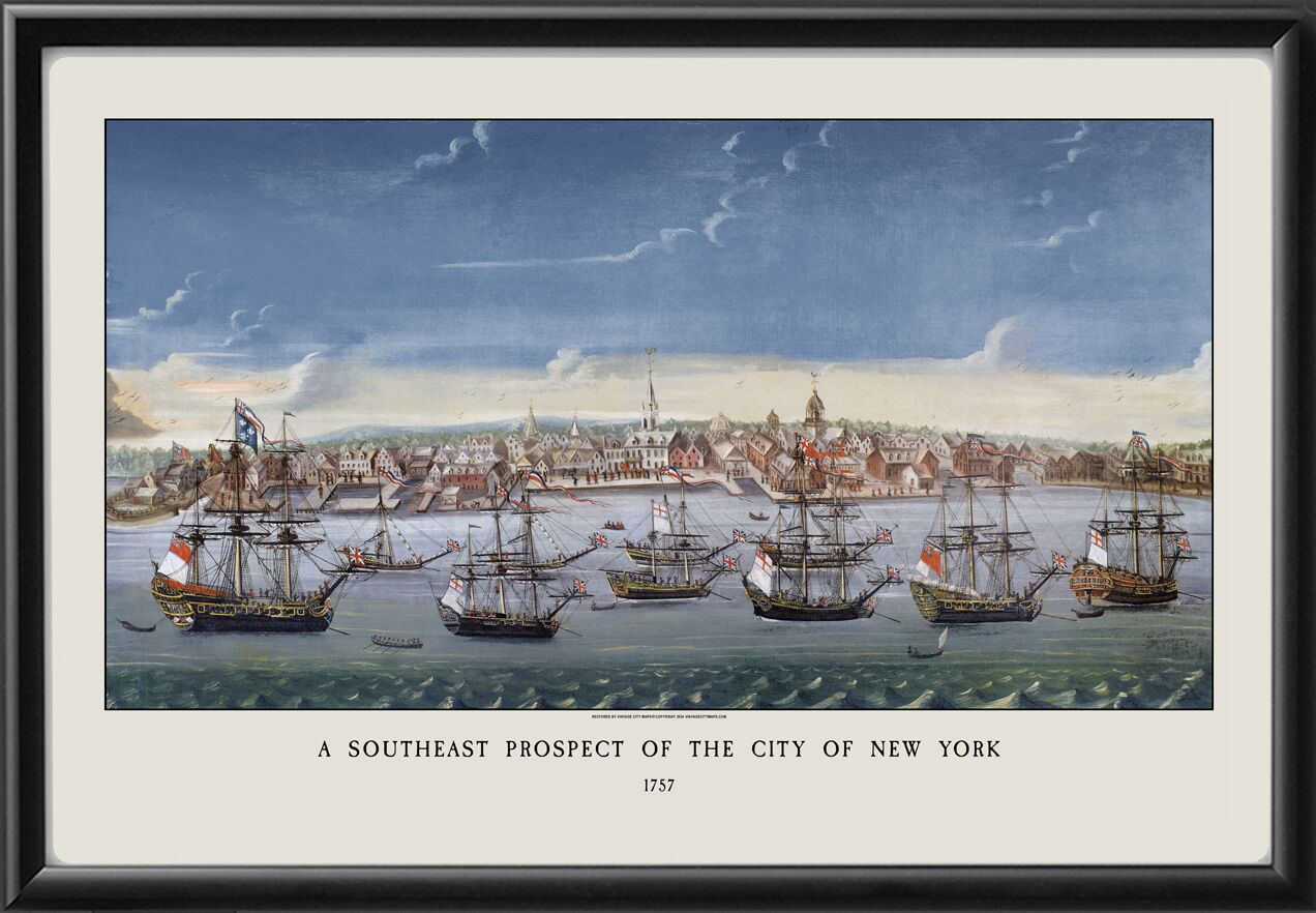 A southeast prospect of the City of New York. 1757 tM
