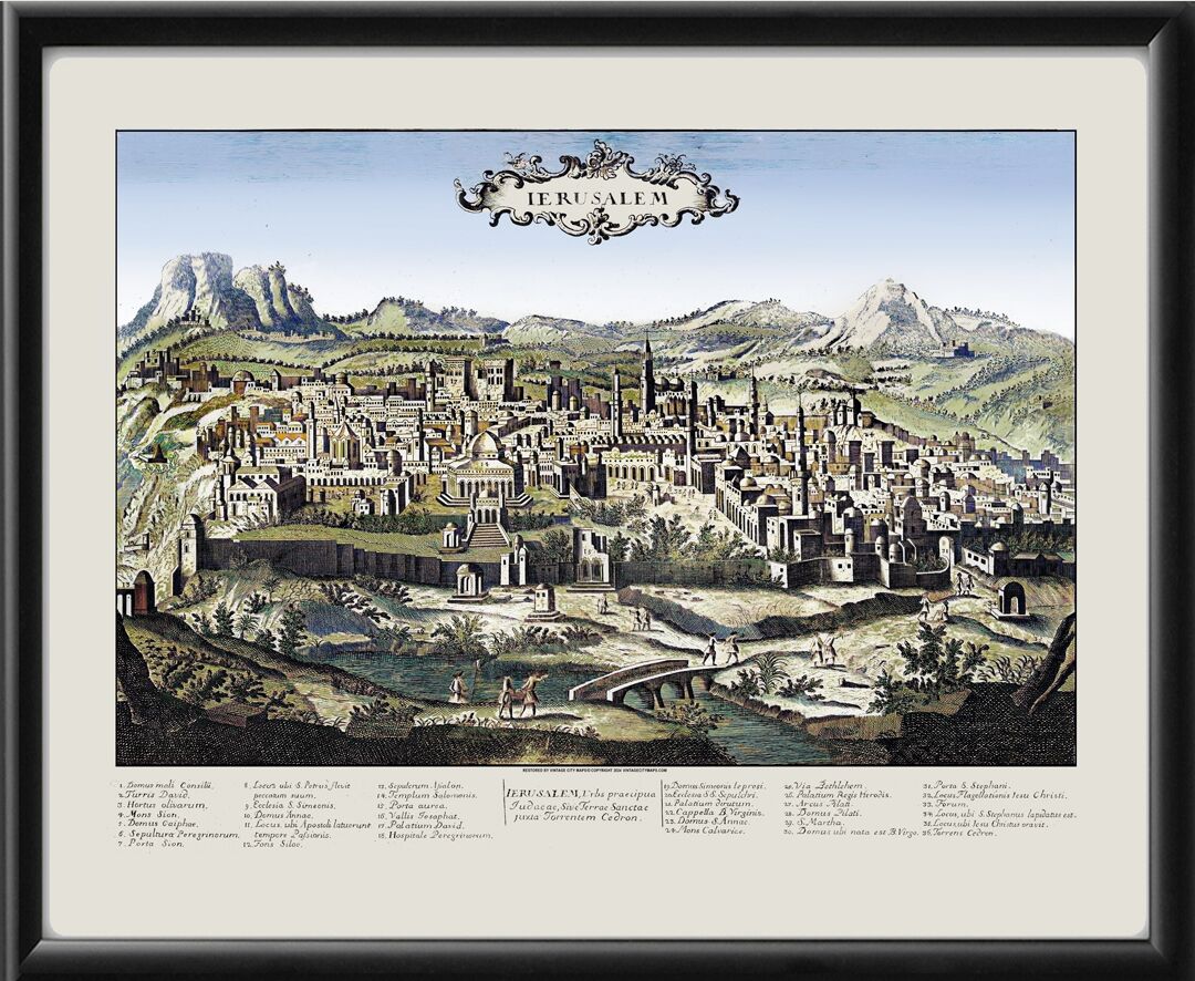 Jerusalem Israel 1702 (Color)