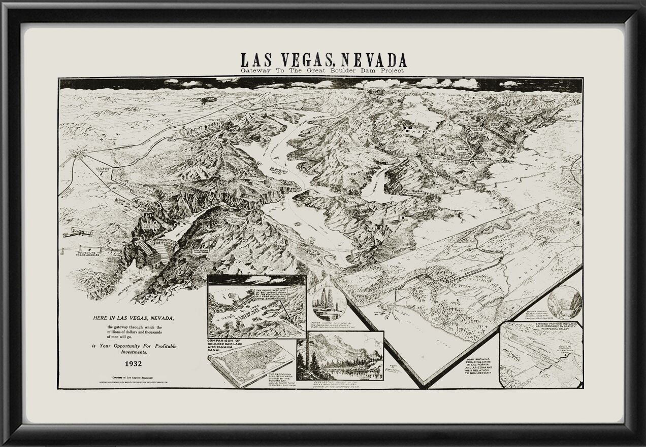 Las Vegas - Nevada Gateway To Great Boulder Dam Project 1932