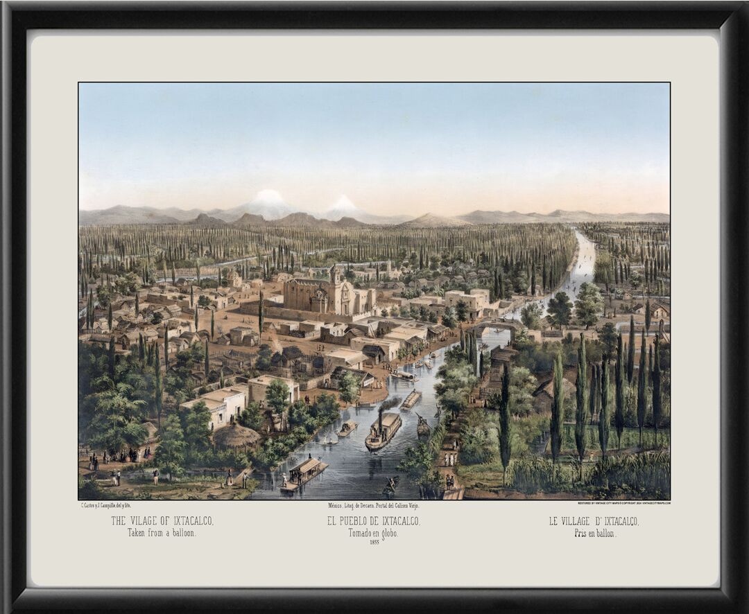 Mexico City 1855 - Iztacalco (Color)