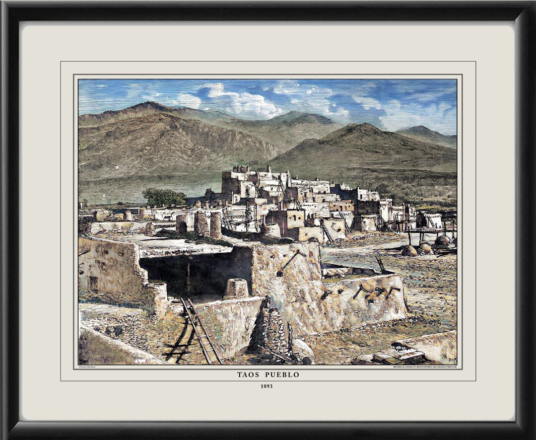 Taos Pueblo 1893 (Color)