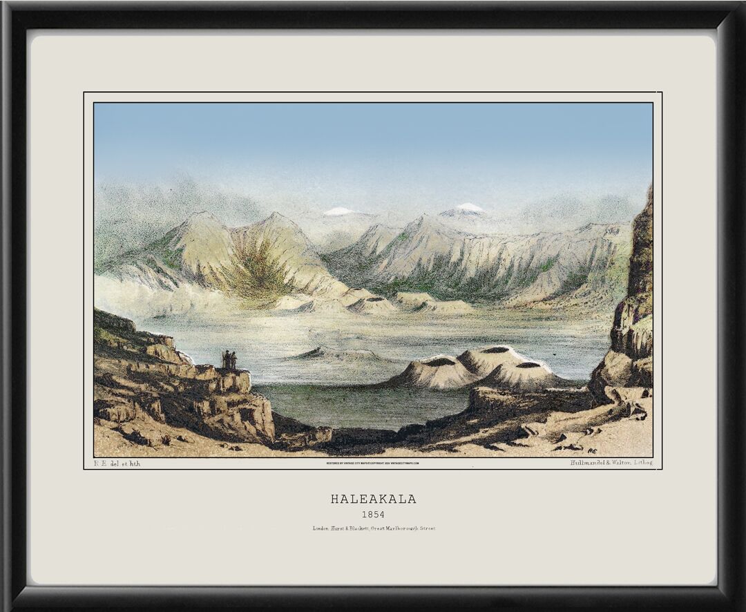 Haleakala Maui 1854 Map