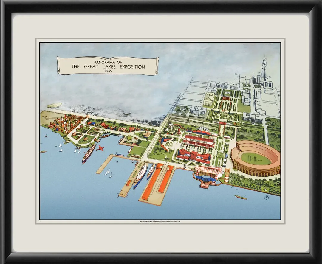 Panorama of the Great Lakes Exposition. Cleveland OH 1936
