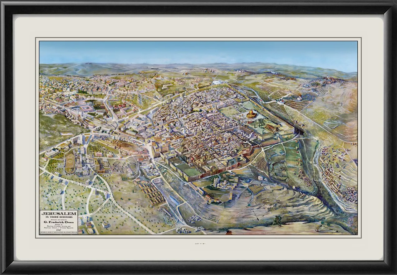 Jerusalem Israel 1947 Map