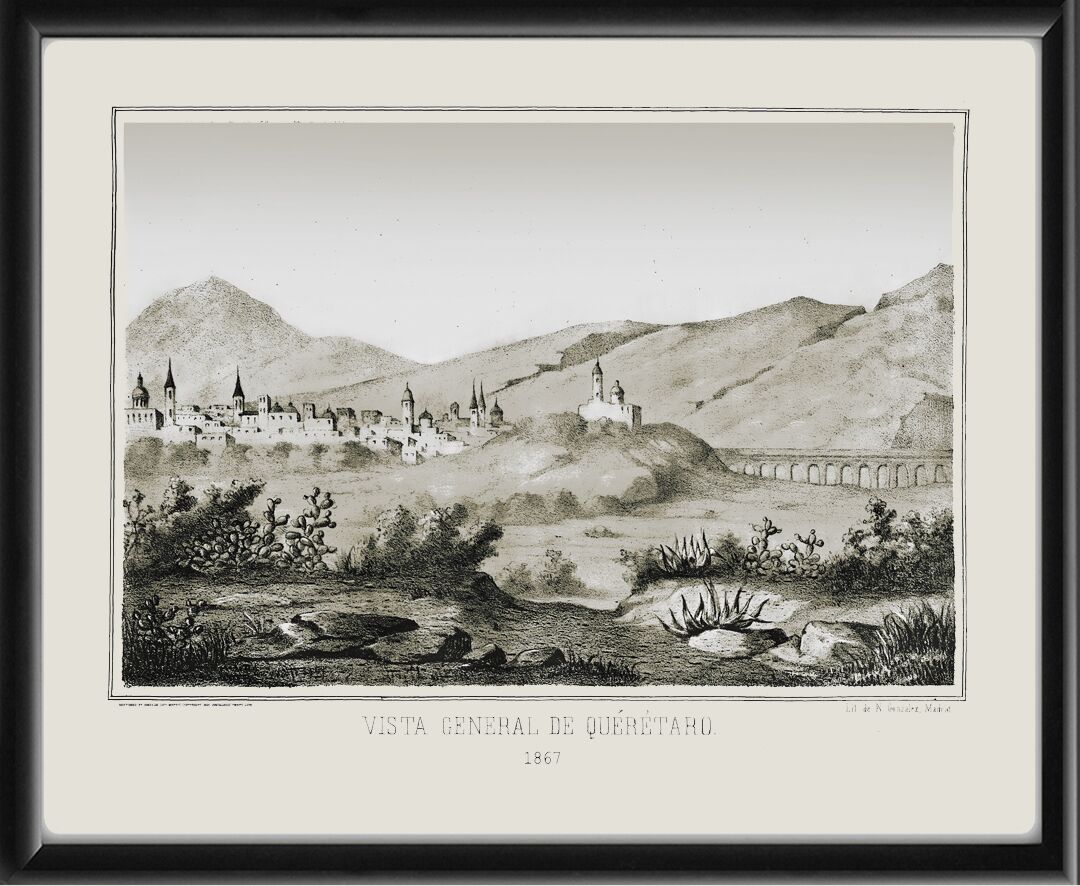 Querétaro Mexico 1867 Map