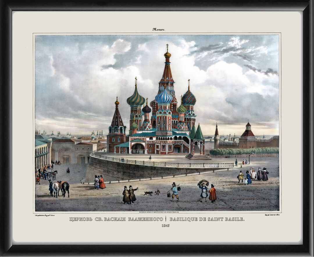 St. Basil's Cathedral, Moscow Russia 1845