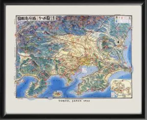 まっこページ Tokyo (Edo) Japan 1810 Restored Map | Vintage City Maps