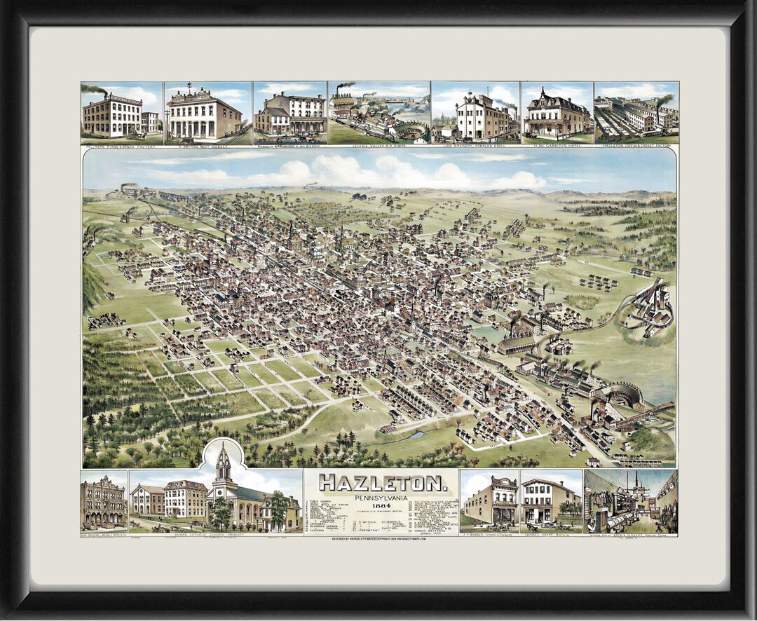 Hazleton PA 1884 OH Bailey Color
