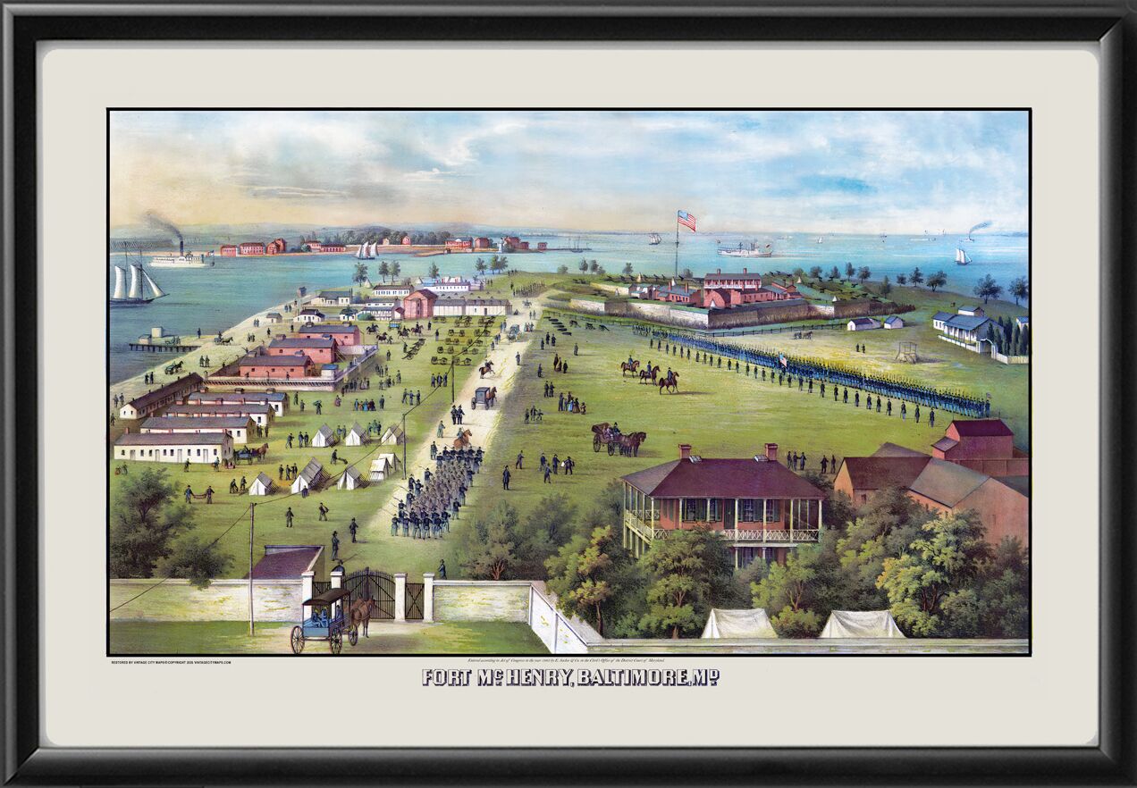 Fort McHenry Baltimore MD 1865 Edward Sachse