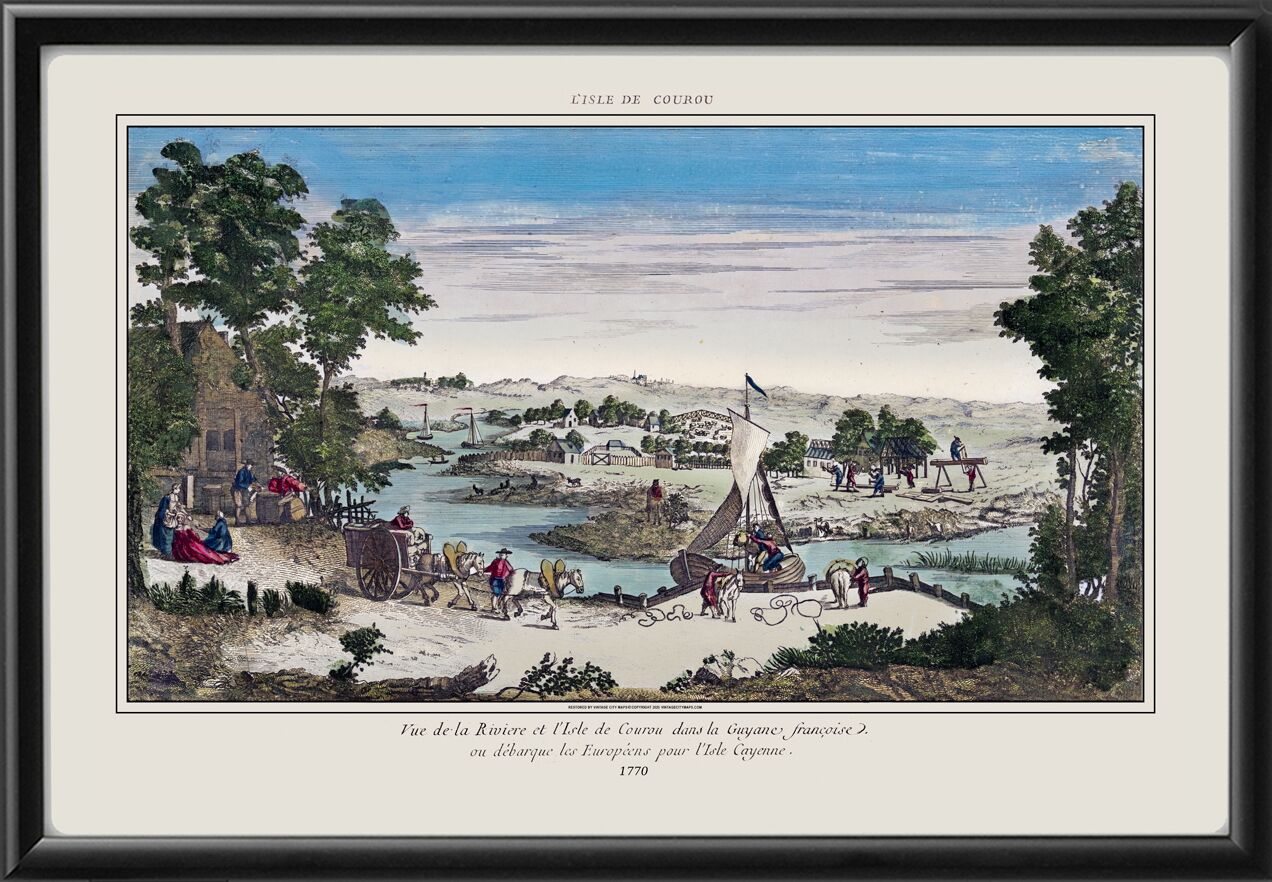 View of the River and the Isle of Courou in French Guiana