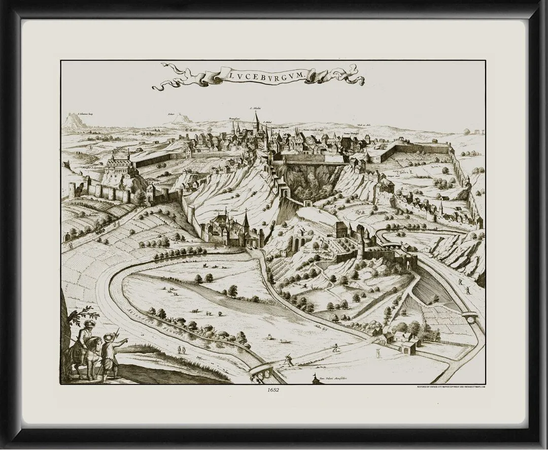 Luxembourg City (Luceburgum) Luxembourg 1652 Joan Blaeu