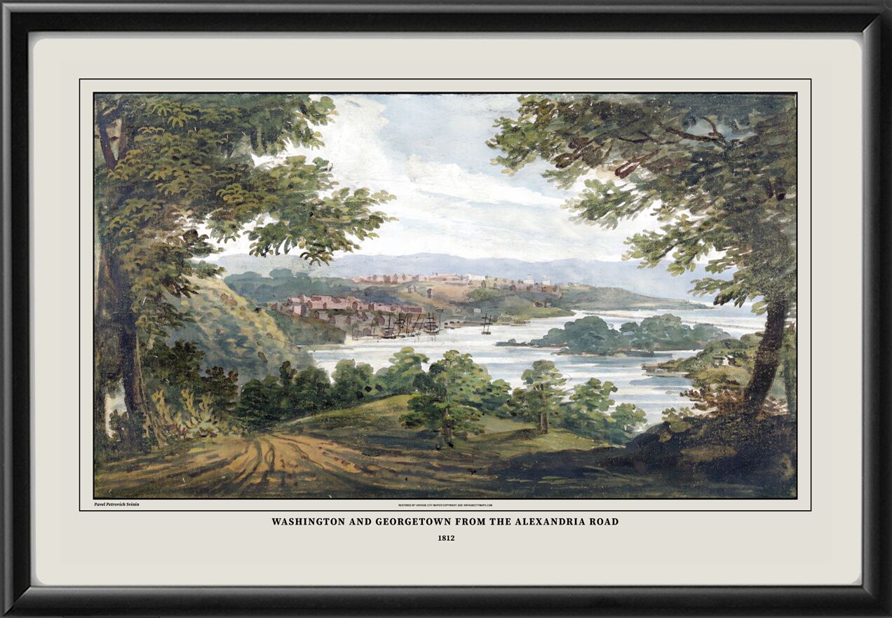 Washington and Georgetown from the Alexandria Road 1812
