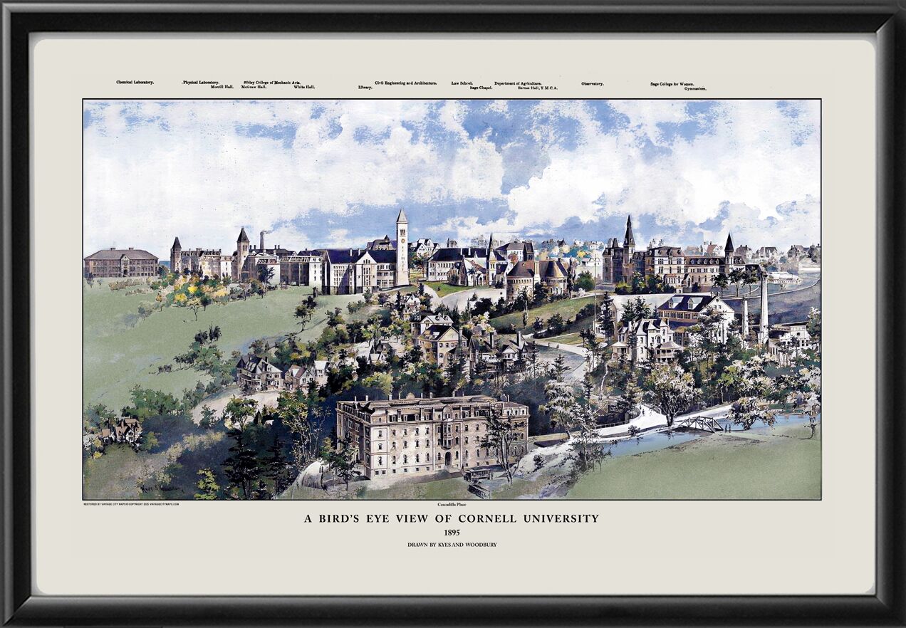 Cornell University - Ithaca NY 1895 (Color)