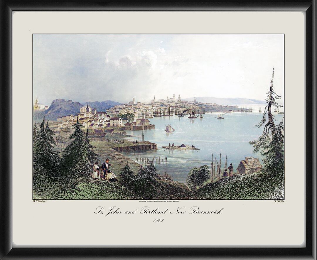 Saint John and Portland New Brunswick 1842