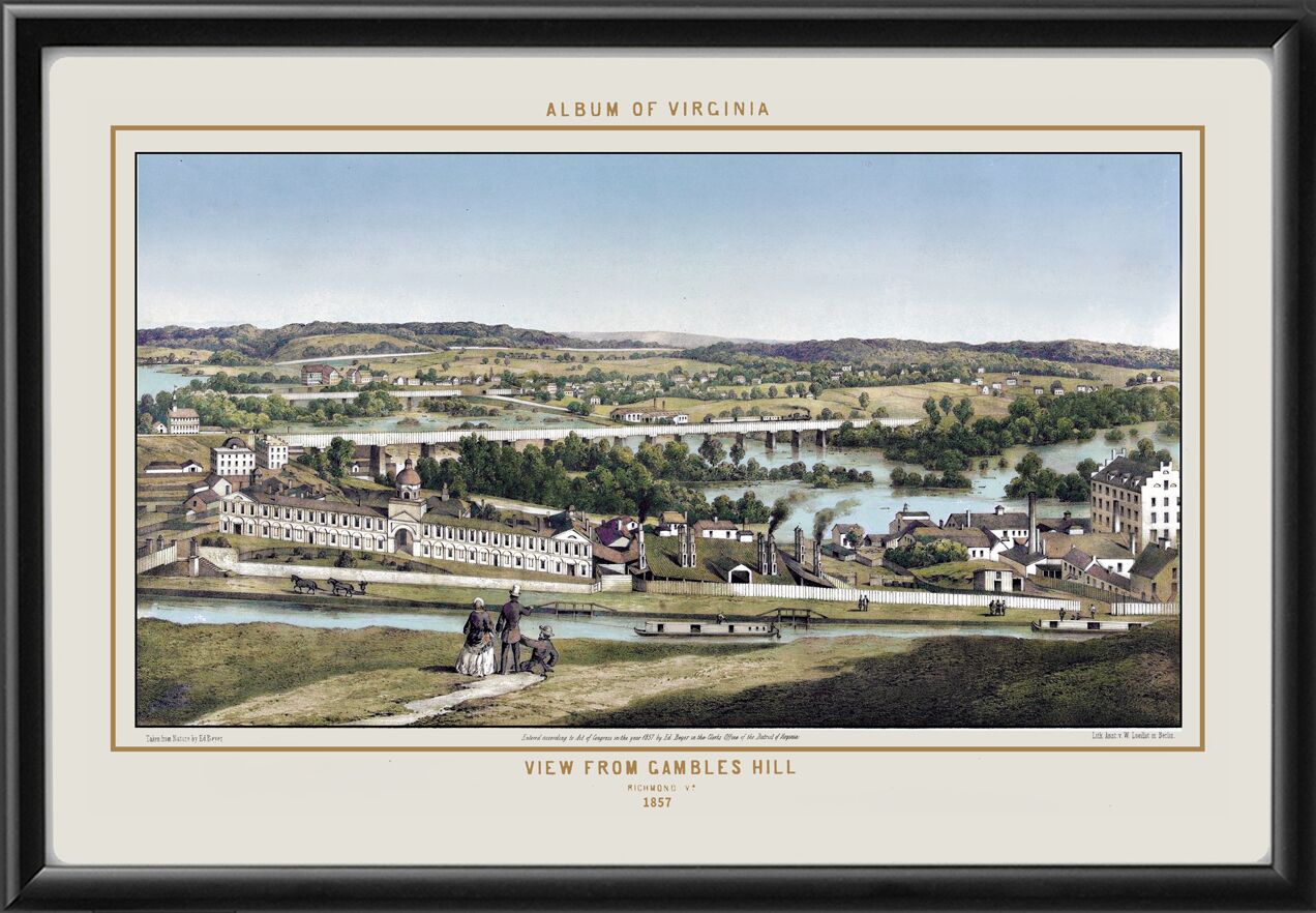 Richmond, Virginia, as seen from Gamble's Hill. 1857 Edward Beyer