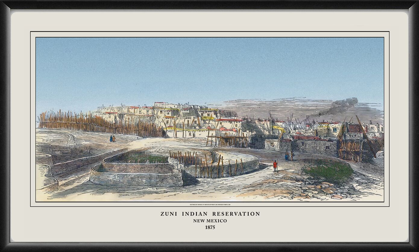 Zuni Pueblo - Indian Reservation New Mexico 1875