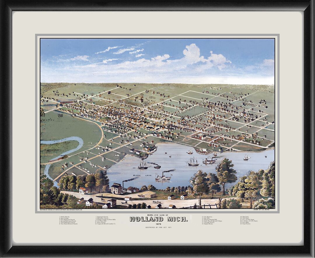 Holland MI 1875 D.D. Morse color