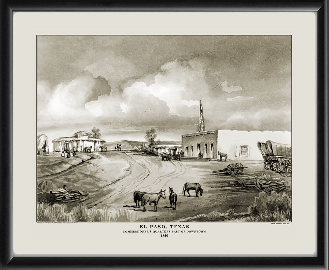 El Paso TX 1850 John Russell Bartlett