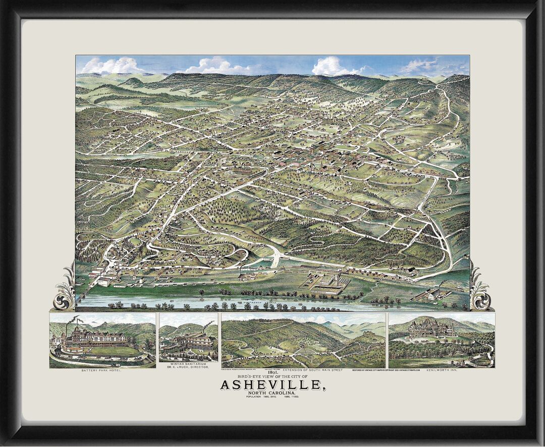 Asheville NC 1891 Color