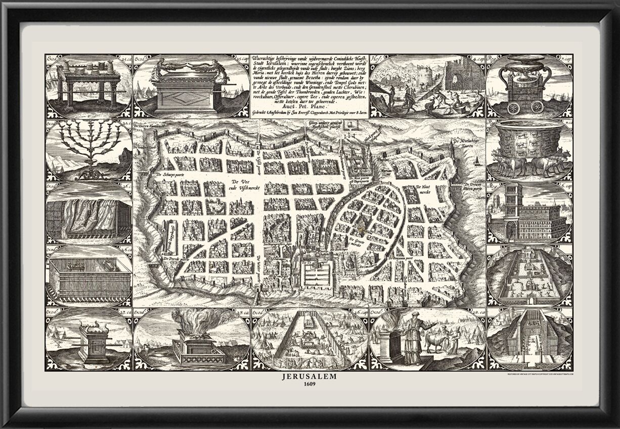 Jerusalem Israel 1609 by Jan Paedts and Jan Bouwertss