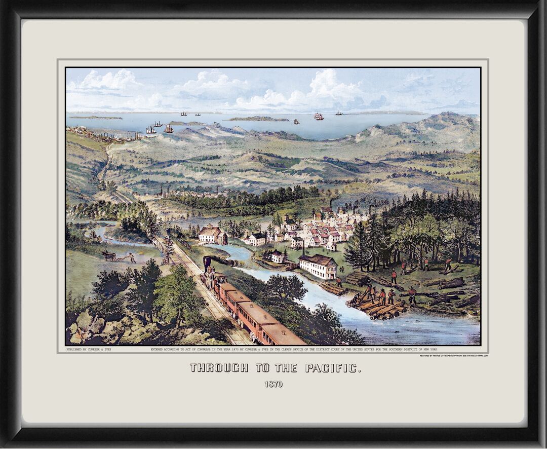 Through to the Pacific 1870 Currier & Ives