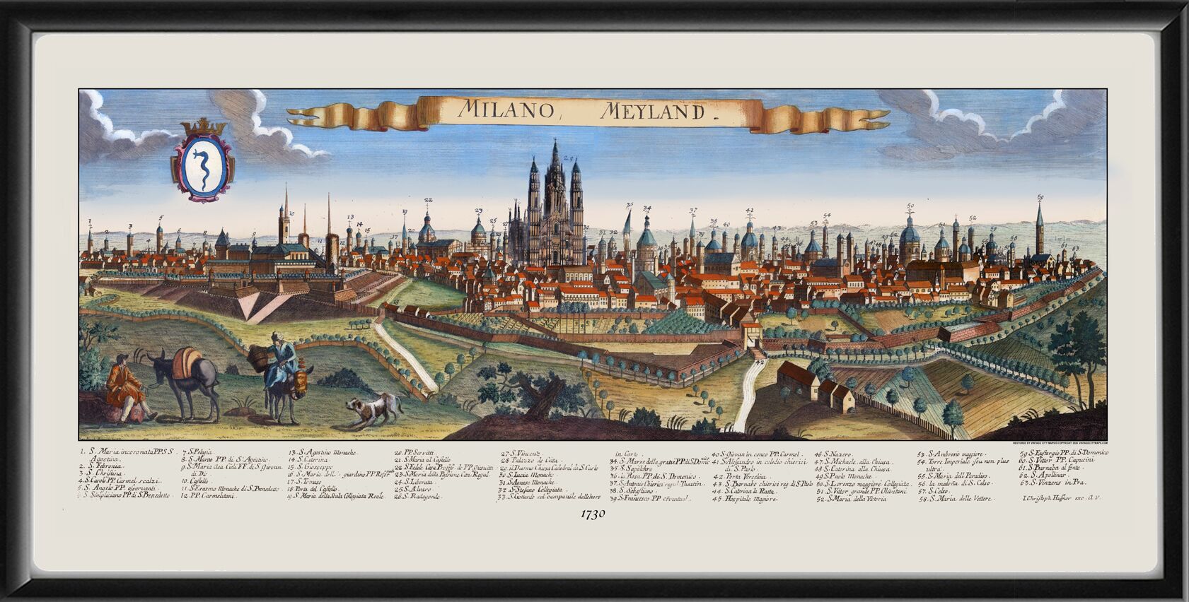 Milan Italy 1730 Johanne Christoph Haffner
