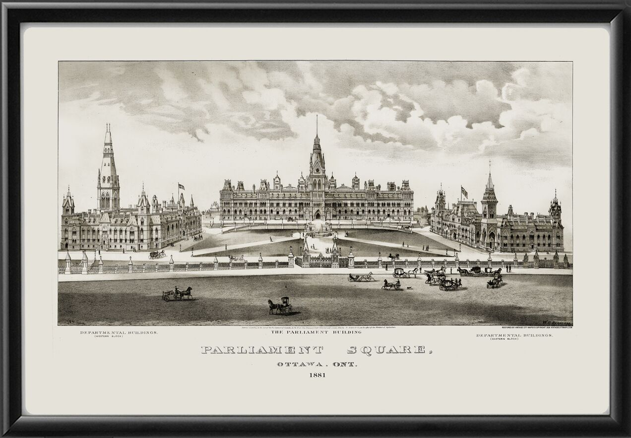 The Parliament Building, Parliament Square, Ottawa, Ontario,1881