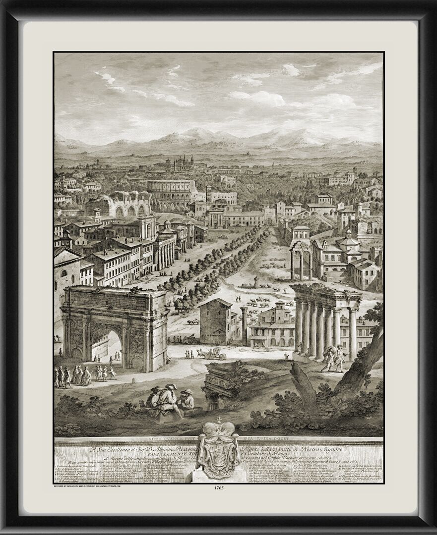 Rome Italy 1765 Campo Vaccino Giuseppe Vasi