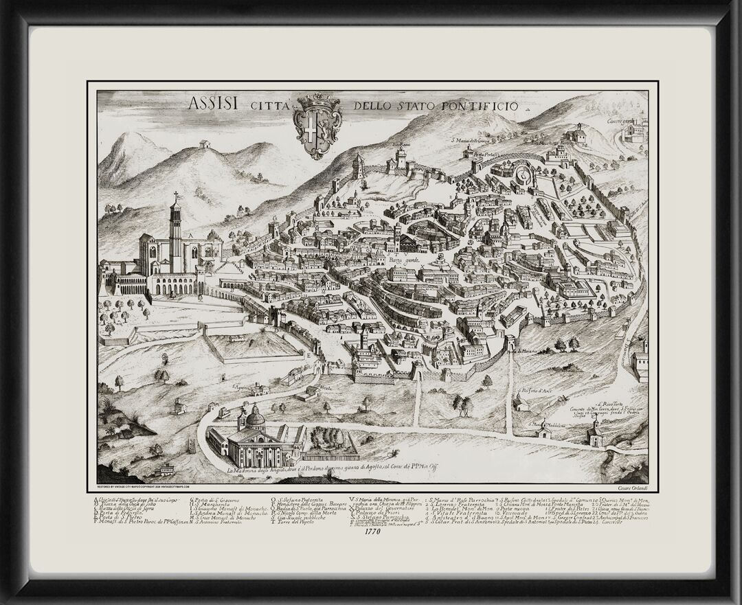 Assisi Italy 1770 Citta dello Stato Pontifico - Cesare Orlandi