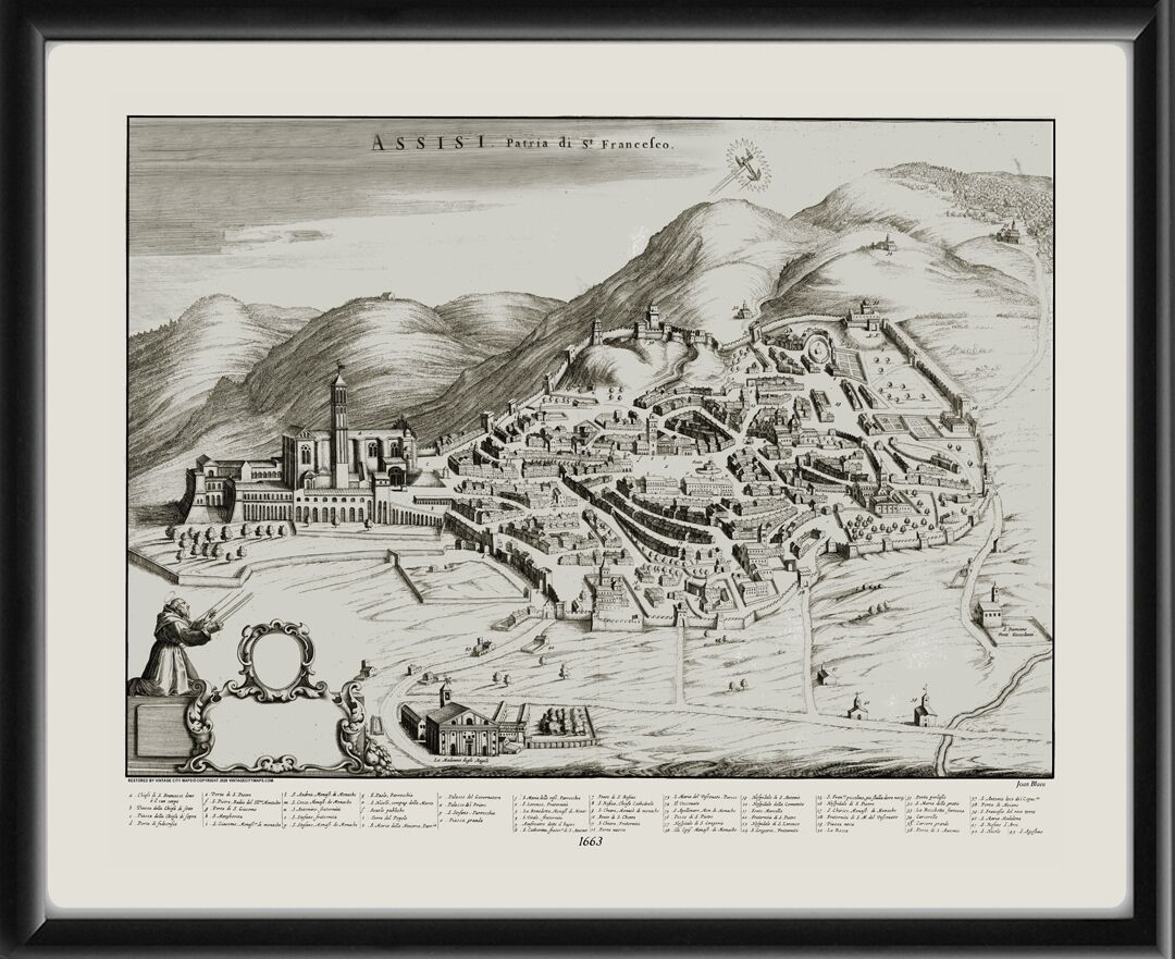 Assisi Italy 1663 Joan Blaeu