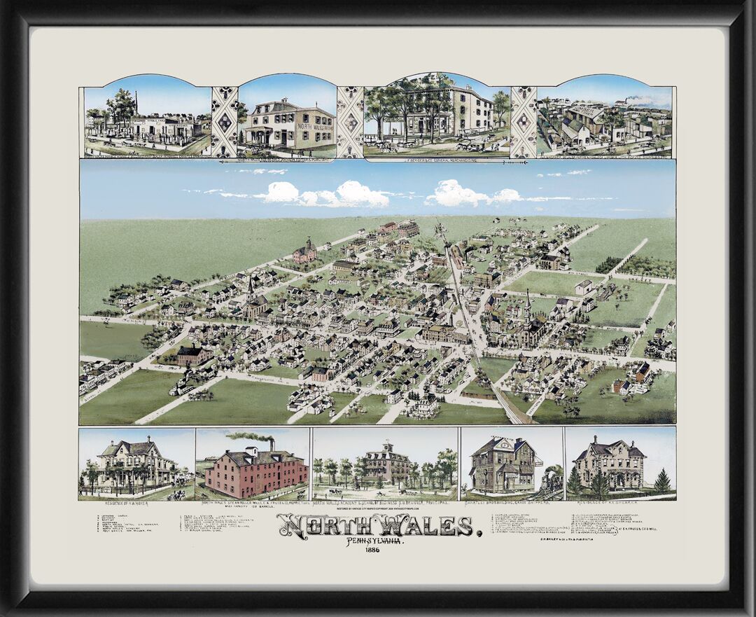 North Wales PA 1886 Oakley Hoopes Bailey color