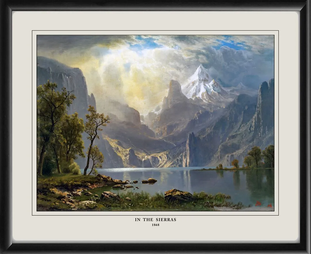 In the Sierras CA 1868 Albert Bierstadt