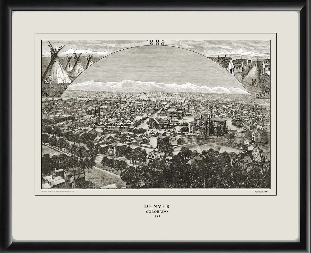 Denver CO 1885 by Ferdinand Hirt