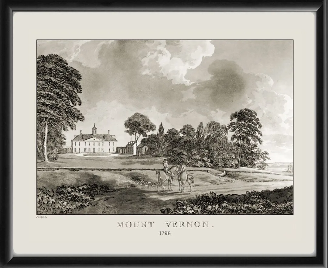 Mount Vernon VA 1798 by artist George Isham Parkyns