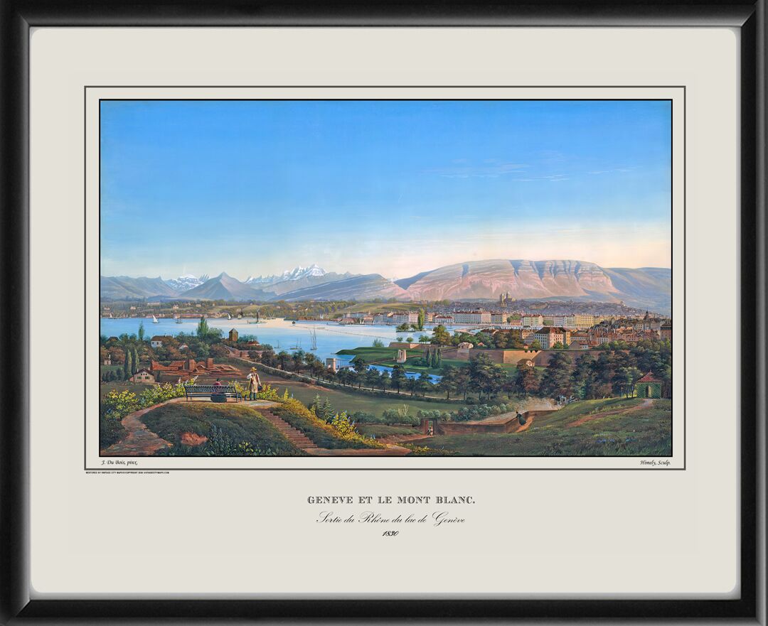 Geneva Switzerland and Mont Blanc 1830