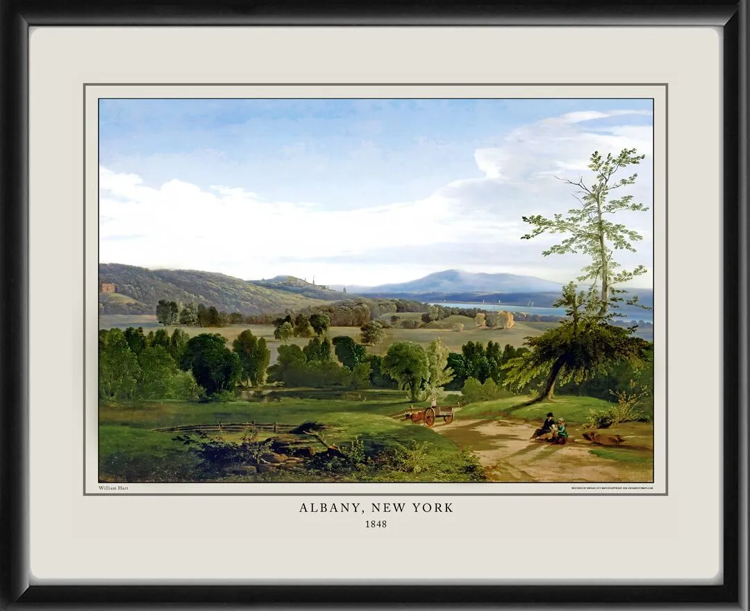 A Distant View of Albany 1848 William Hart